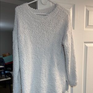 Cozy White Crew Neck Sweater